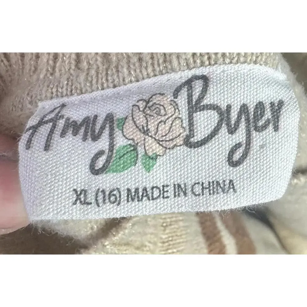 Amy Byer Teddy Bear Sweater | Cozy Knit Pullover | XL | Soft Kawaii Cottagecore - Picture 7 of 7